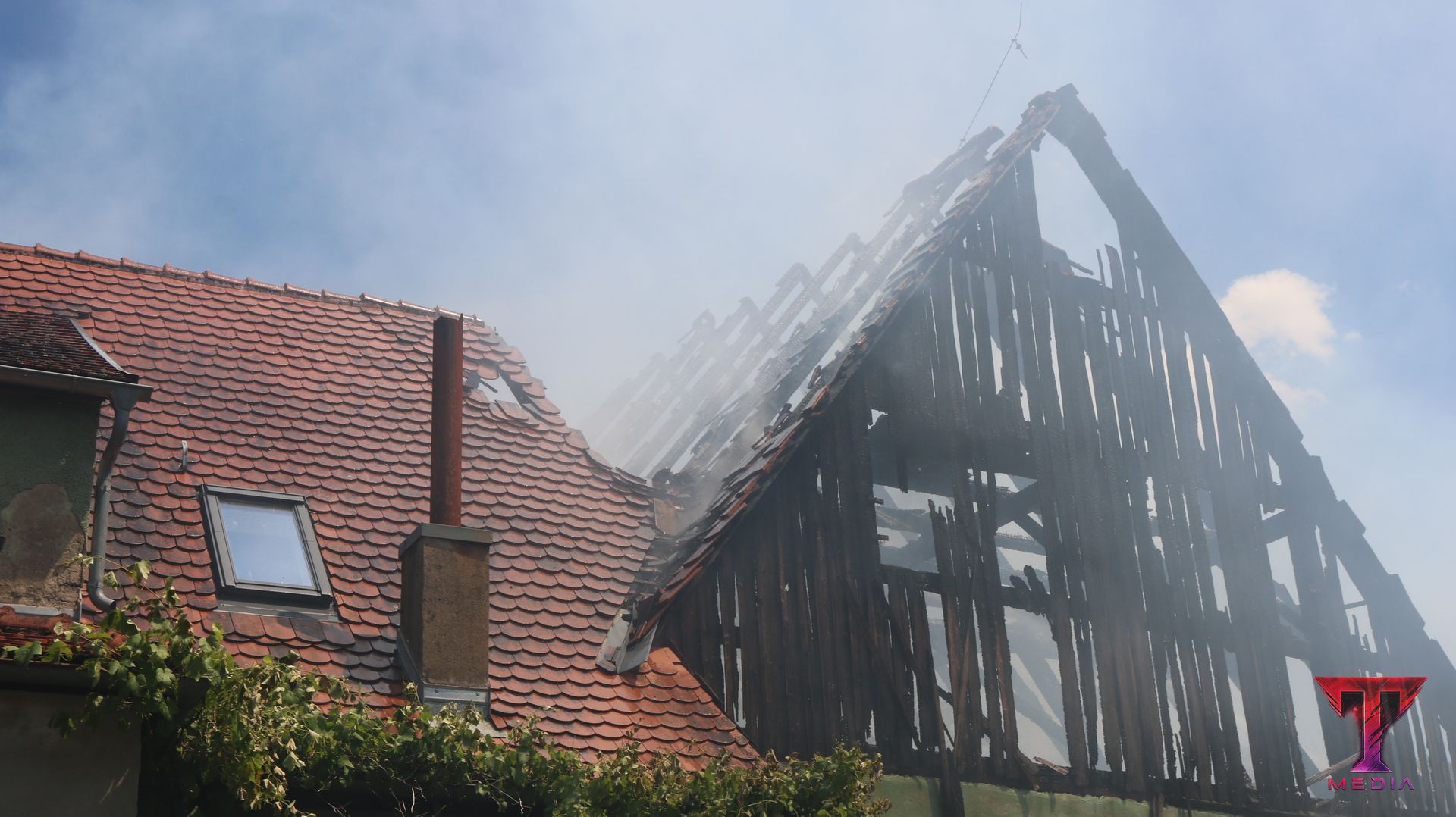 Scheunenbrand in Urpertshofen