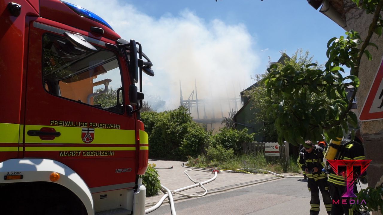 Scheunenbrand in Urpertshofen