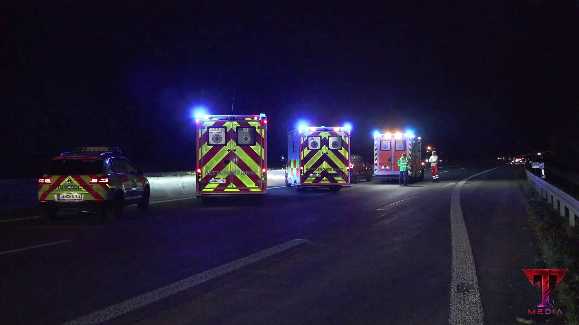 Doppel-Unfall auf der A7